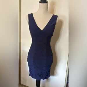 Elegant Navy Sleeveless B. Darlin Dress. Stretch, Sz M